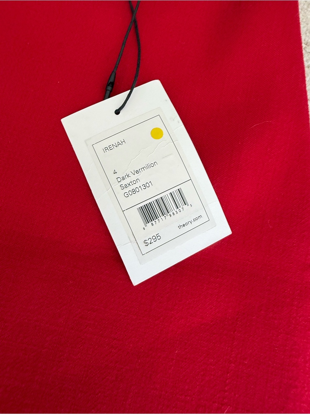 Theory Red Mini Skirt with Clean A-Line - Picture 4 of 9